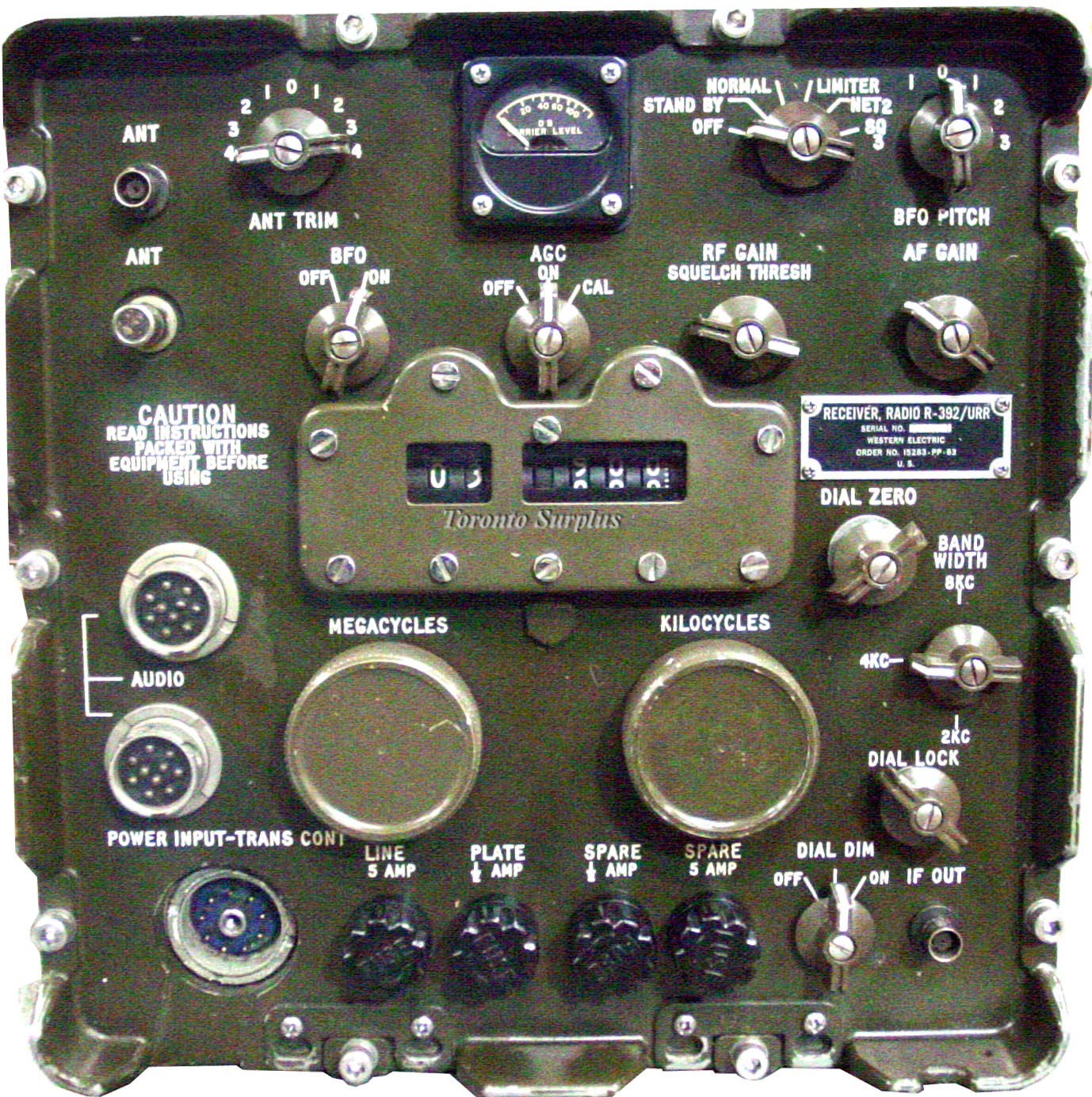 Western Electric R-392/URR / R392 / URR Radio Receiver - GENERAL ...