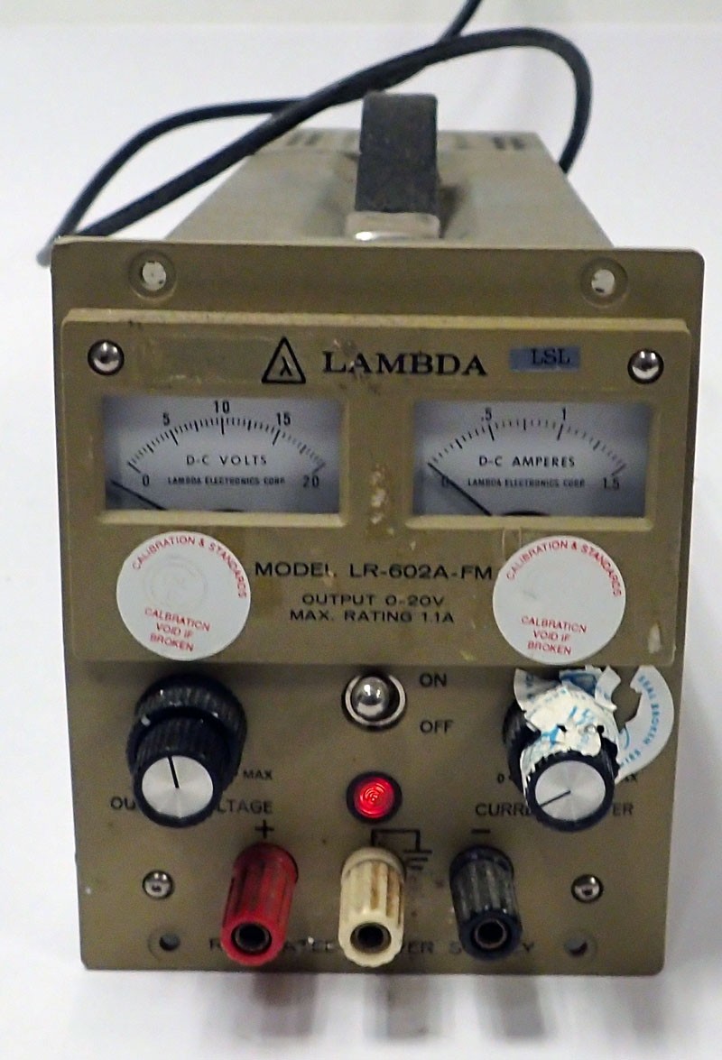 Lambda Model LR-602A-FM Regulated Power Supply 0-20V, 1.1A