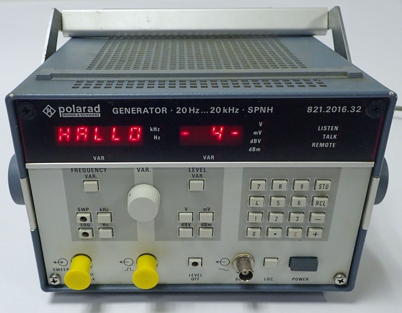 Rhode & Schwarz 821.2016.32 Polarad Generator 20Hz ... 20kHz SPNH