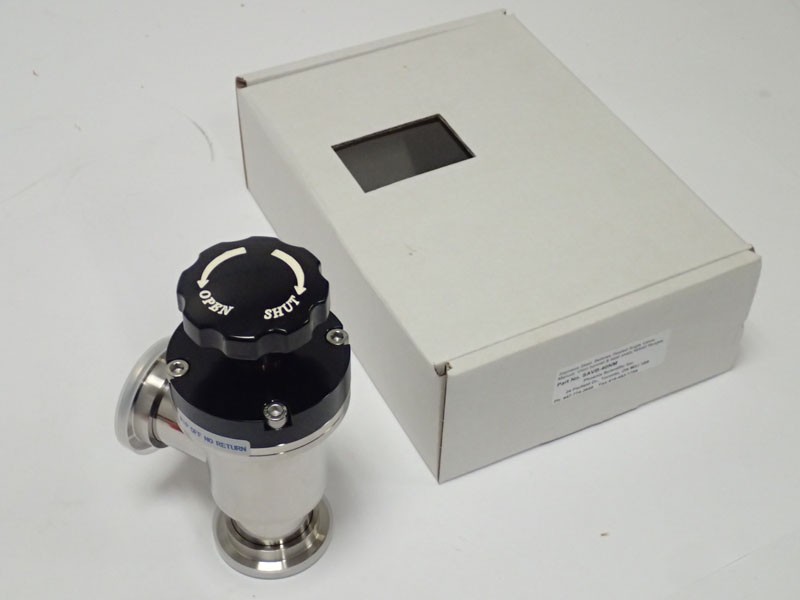 Stainless Steel, Bellows Sealed Angle Valve, Manual, Viton & Seat Seals NW40 Flange SAVB-40NM New Open Box
