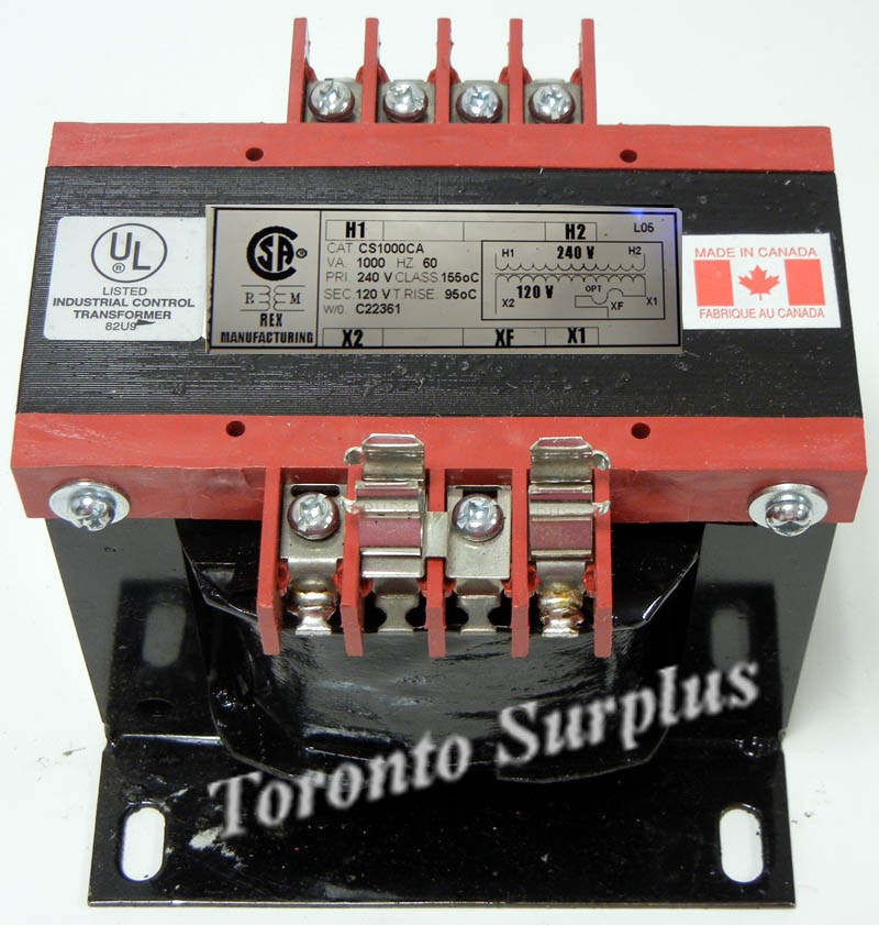 Rex Power Magnetics CS1000CA Industrial Control Transformer 1000 VA 60 Hz Pri. 240V Sec. 120V 