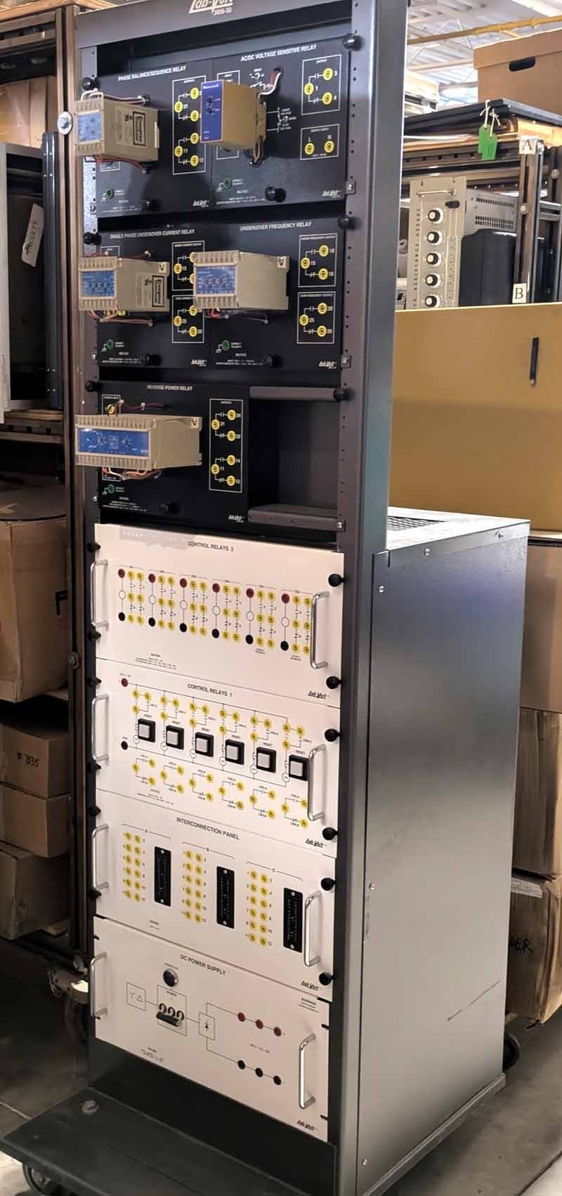 Lab-Volt Protective Relaying Control Station which includes 3822-10, 3818-10, 3810-10, 3821-10 & 3824-20
