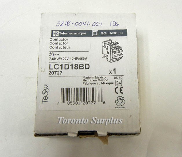 Telemecanique Square D Contactor LC1D18BD