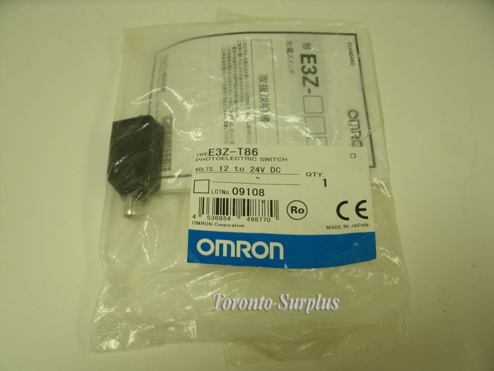  Omron E3Z - T86 / E3ST86 Photoelectric Switch with Amplifier 12 - 24 VDC (Default)