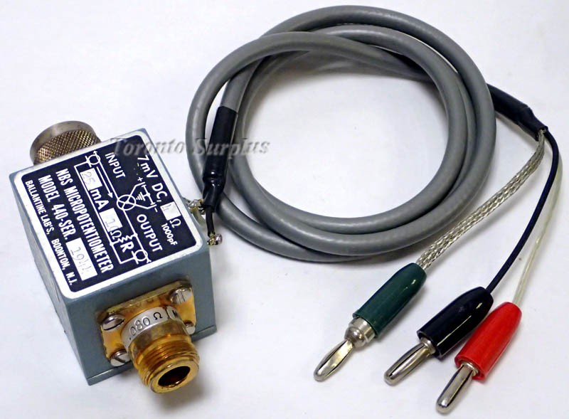 Ballantine Labs NBS 440 Micropotentiometer / Thermal Converter, Type N 7 mV DC, 4 ohm / 25 mA, 10 ohm