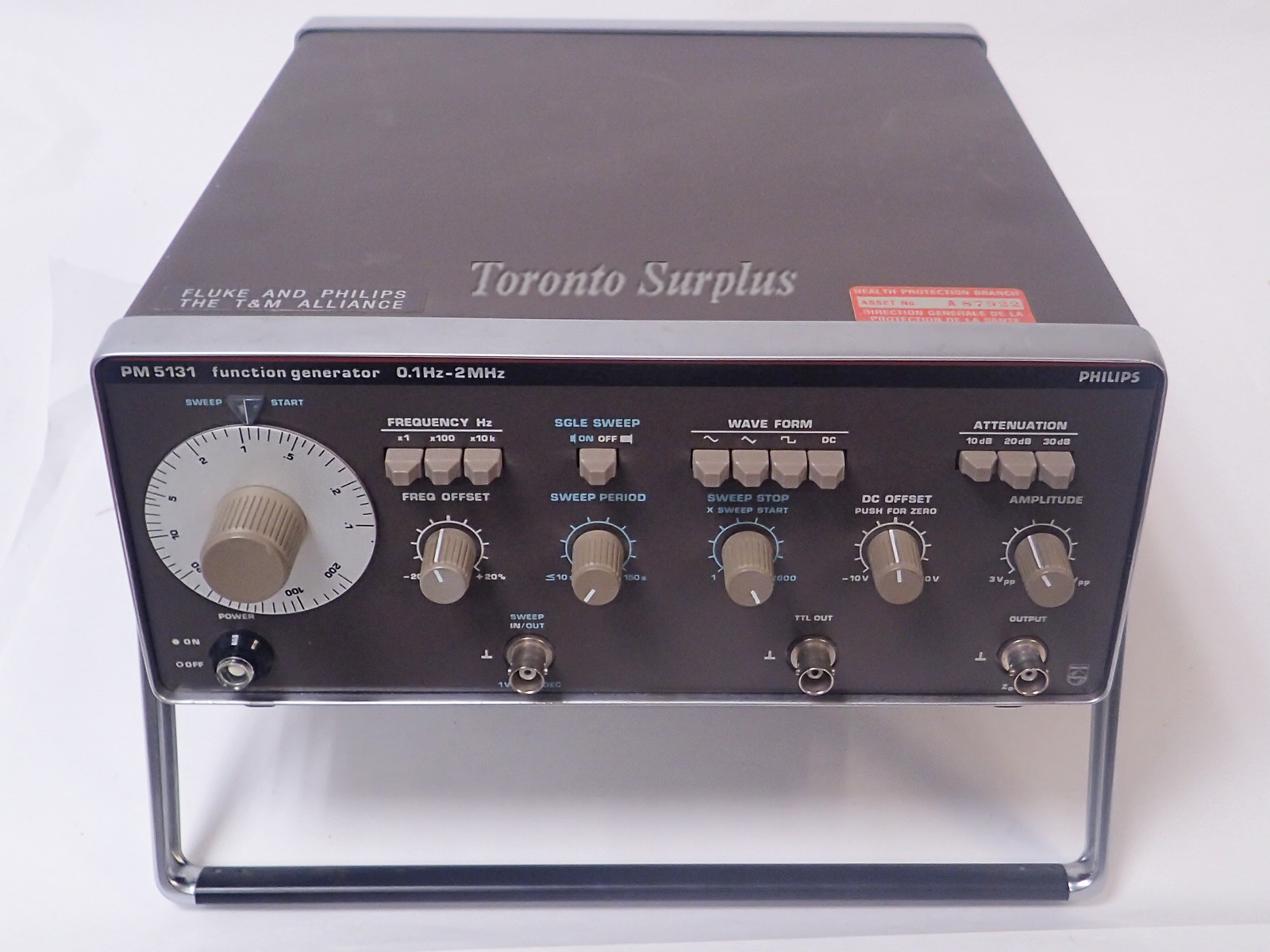 Philips / Fluke PM 5131 Function Generator 0.1 Hz - 2 MHz - FUNCTION