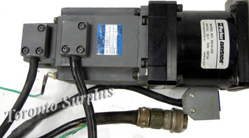 Mitsubishi HA-FE23 AC Servo Motor with Parker Bayside NE34-050 NE Series High Efficiency, Lightweight Gear Head 