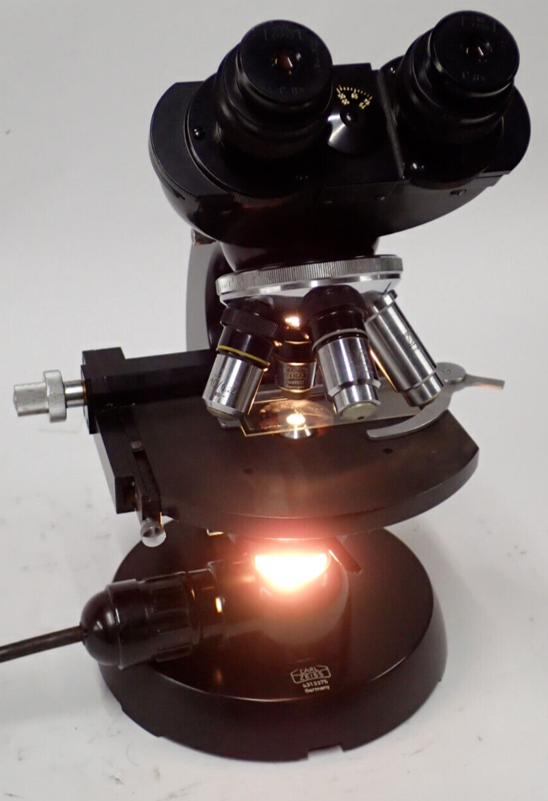 Carl Zeiss 4313375 Binocular Microscope with 2.5x, 10x, 40x, 100 Oil Objectives and Stage
