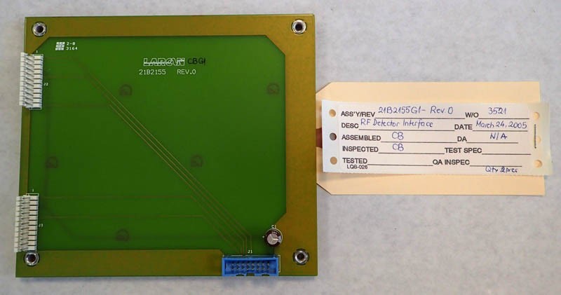 Larcan 21B2155 G1 Rev 0 RF Detector Interface Board