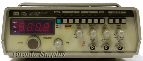 GW Instek GFG-8020G Function Generator 0.2Hz to 2MHz