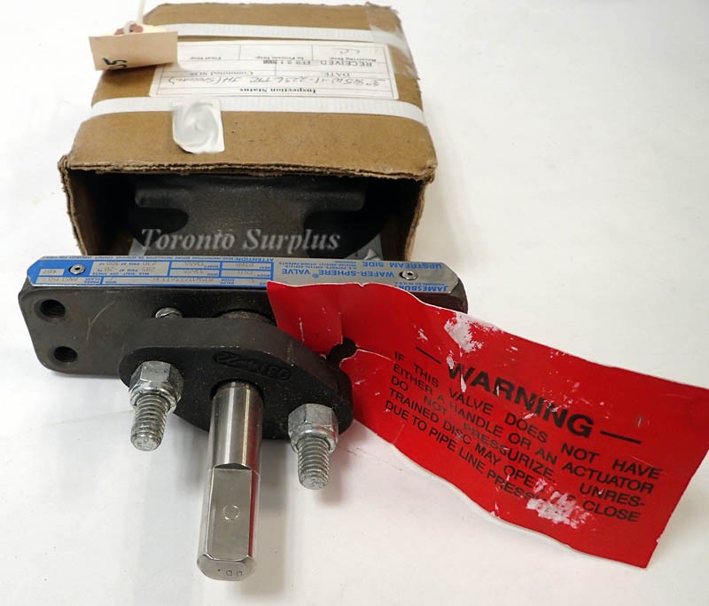 Jamesbury 3" 815W-11-2236TT C JH (special) / 3" 815W112236TT JH (special) Wafer-Sphere Butterfly Valve , Size 3" BRAND NEW / NOS