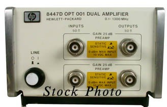 HP 8447B / Agilent 8447B Amplifier, Opt 001 Dual Preamplifier 0.4 to 1.3 GHz