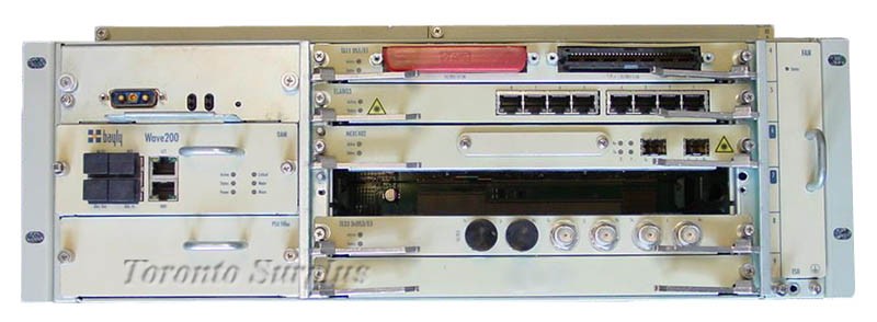 Bayly Mainframe with Wave200 OAM, TA11 DS1/E1, ELAN03, MEXC402 & TE33 3xDS3/E3 Modules 