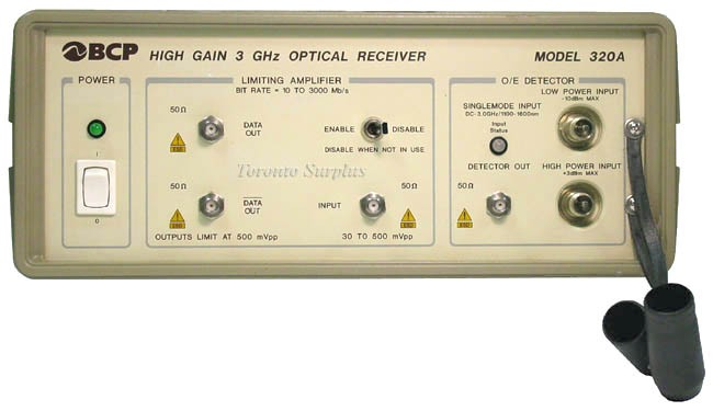 BCP Broadband Communications Products / JDSU / JDS Uniphase 320A High Gain 3 GHz Optical Receiver, Model 320A-33ST