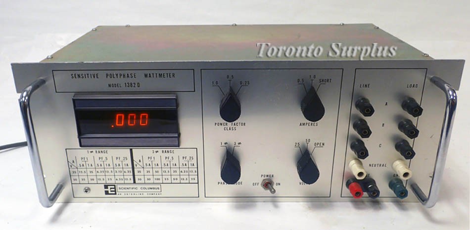 cientific Columbus 1382D Sensitive Polyphase Wattmeter