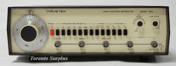 Wavetek 182A Function Generator, 0.004 Hz to 4 MHz, 20V