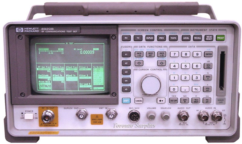 HP 8920B / Agilent 8920B RF Communications Test Set Opt 004, 007, 011, 013, 031 