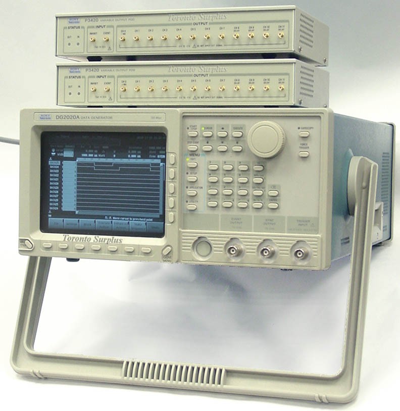 Sony Tektronix DG2020A Data Generator, 200 MBPS with 2 x P3420 Variable Data Output Pods 1