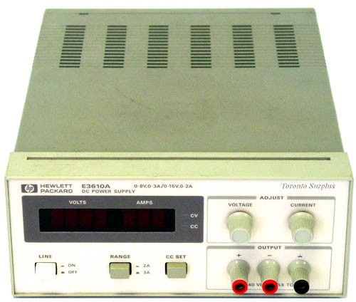 a 15V, 3A HP E3610A / Agilent E3610A Power Supply, 0-8VDC 0-3A or 0-15VDC 0-2A