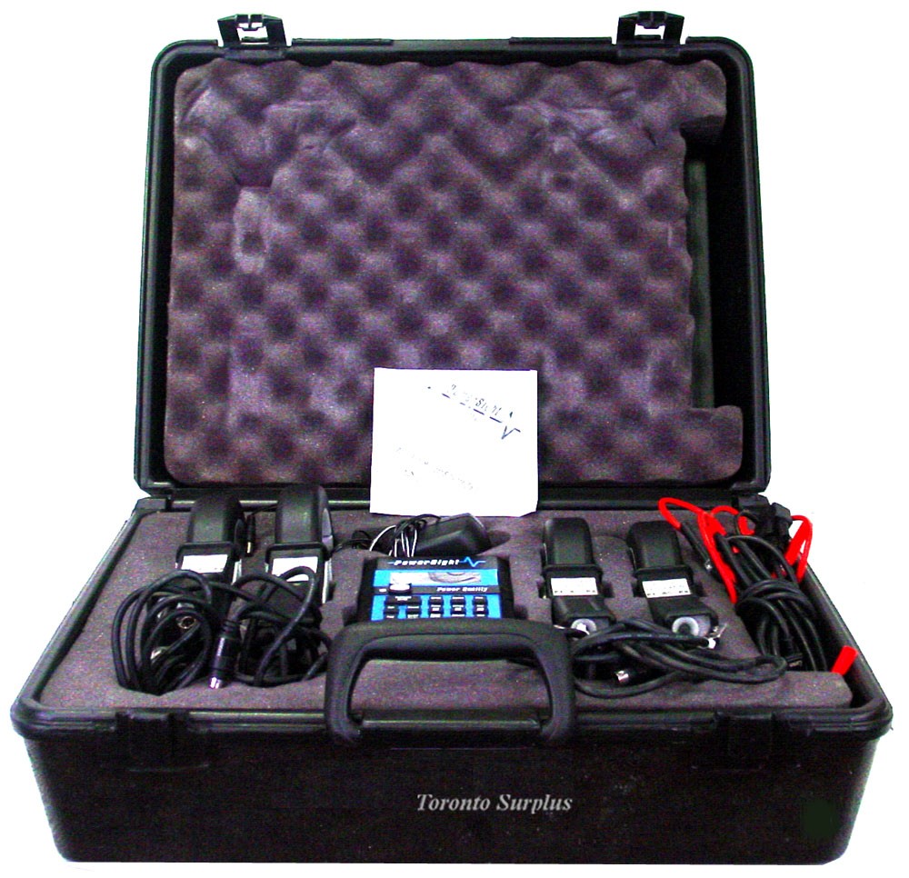 Summit Technology / PowerSight PS4000 / PS 4000 / PK414 Power Quality Analyzer Complete System Kit with four 1000 amp current probes, CAT III Safety & RS 232 Serial Communications
