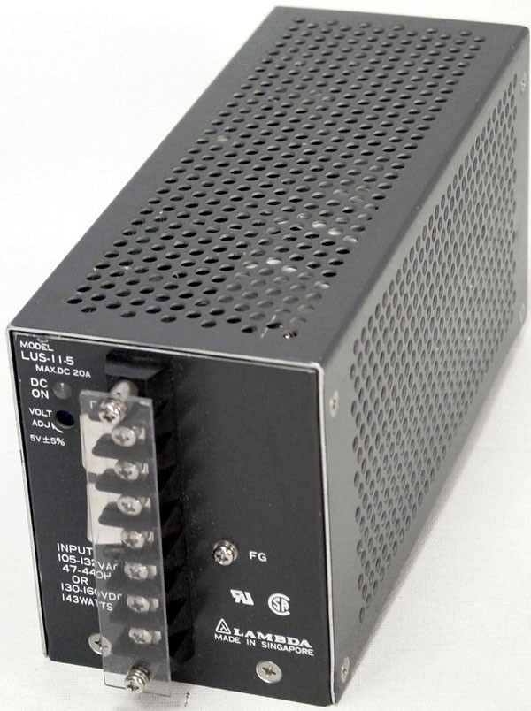 as 5V, 10A Lambda LUS-11-5 Power Supply, Enclosed Frame, Switching Type 5 VDC, 10 Amp - Input 47-440 H