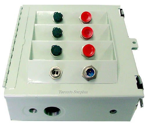 DC Distribution Box with 106-0522T-A DC Power Surge Protector & Marathon Special Products 1323580 Terminal Block