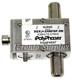 PolyPhaser Equipment SGXJ+24NFNF-SN Surge Protector 3.2GHz - 3.7GHz BRAND NEW/NOS