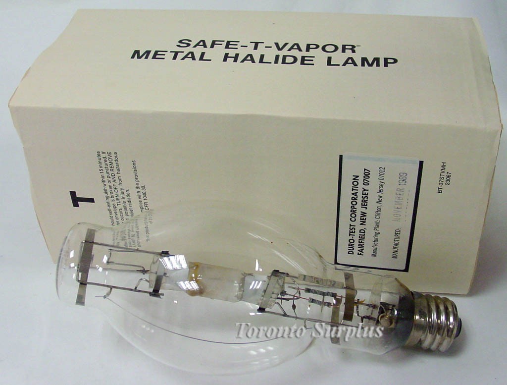 Duro-Test M59 PJ-T400 Safe-T Vapor Metal Halide Lamp / Bulb, 400 Watt with Philips MH400/U Screw In Base (2-pack) - BRAND NEW / NO Buy 5 get 1 FREE (See Description)