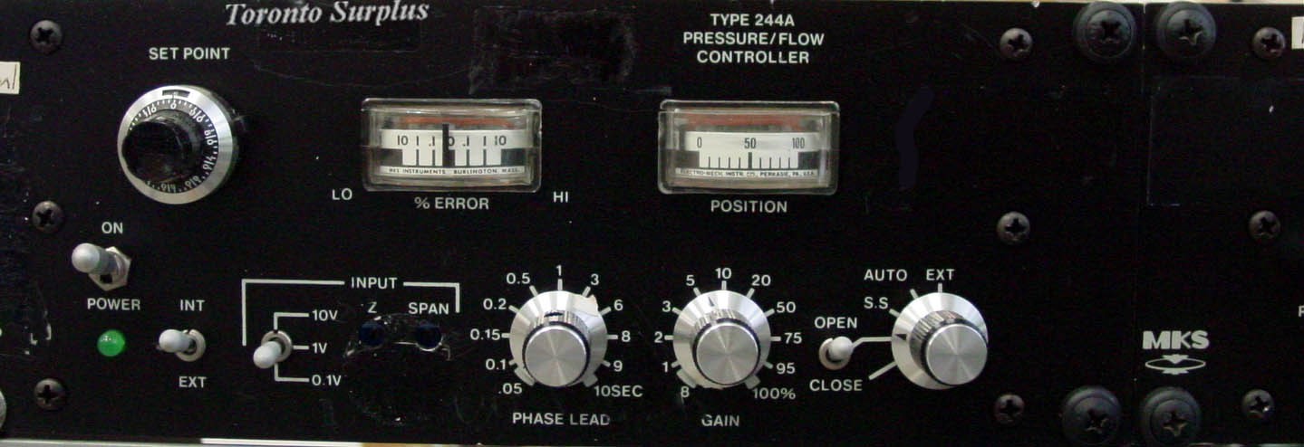 MKS Type 244A / 244-1-VPO Pressure / Flow Controller