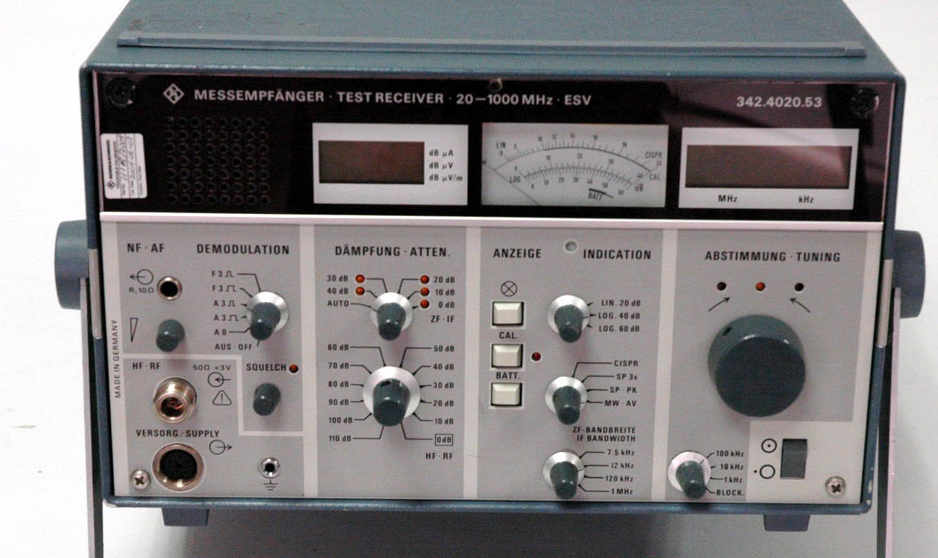 Rohde & Schwarz 342.4020.53 Test Receiver 20-100 MHz - ESV