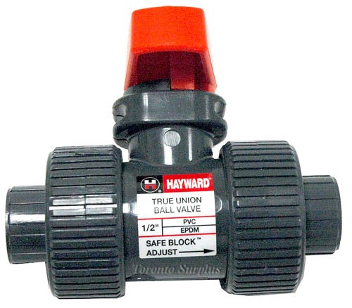 Hayward TB1050STE 1/2" Threaded/Socket PVC TB Series True Union Ball Valve with EPDM O-Ring BNIB / NOS