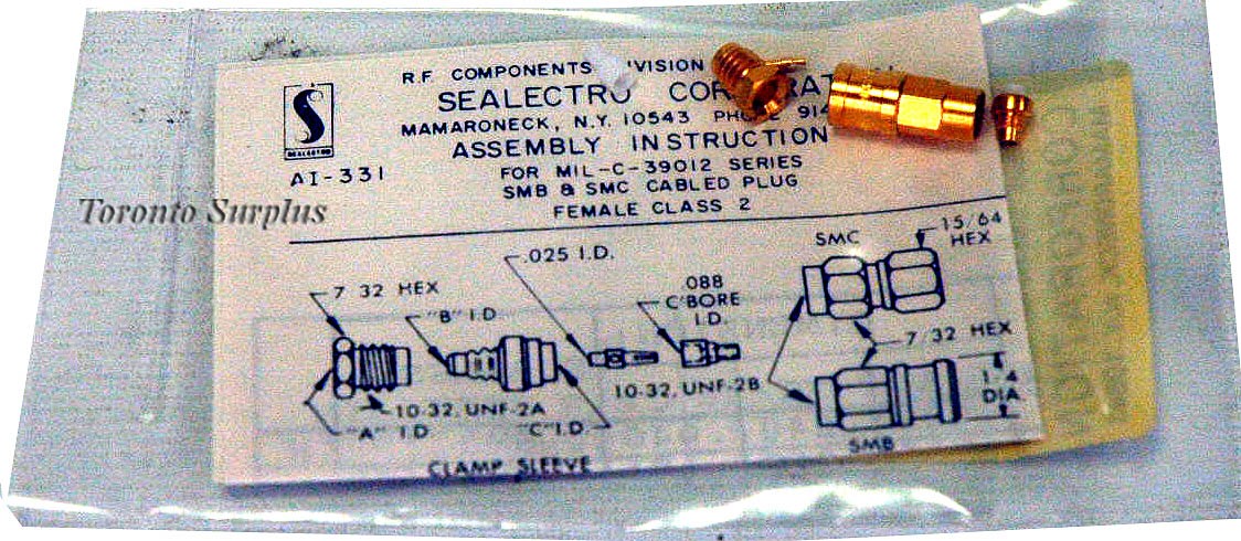 Sealectro M39012/67-0004 RF Coaxial Connector