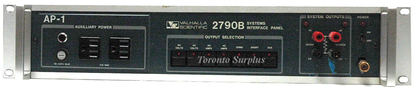 Valhalla Scientific 2790B Systems Interface Pan
