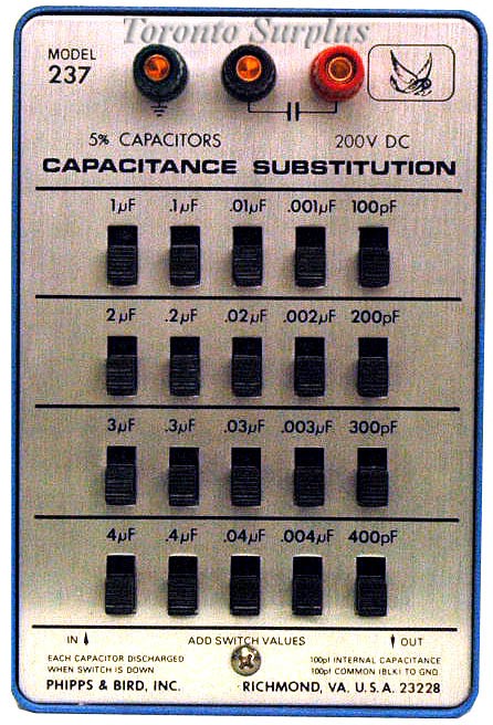 Phipps & Bird 237 Capacitance Substitution 100 pF to 11.1 µF