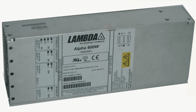 am Lambda Alpha 600W Power Supply, Switching Type, Quad Output 