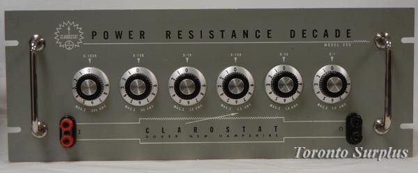 Clarostat 250 Power Resistance Decade Box, 1 to 999,999 ohms in 1 ohm increments