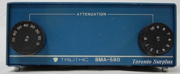 Trilithic BMA-580 BNC Attenuator, DC 2GHz, 0-80dB by 1 dB, Benchtop