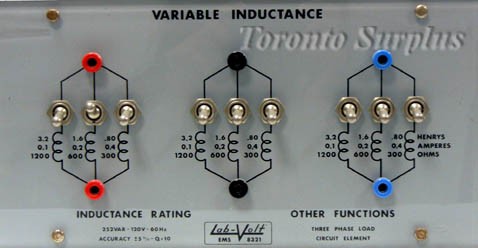 Lab-Volt / LabVolt EMS 8321 Inductive Load / Variable Inductance / Three Phase Load / Circuit Element / Electromechanical Training System