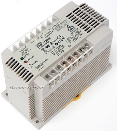 as  24V, 4.2A Omron S82K-10024 Power Supply, Enclosed Frame, Switching Type +/- 24 V, 4.2 A,  