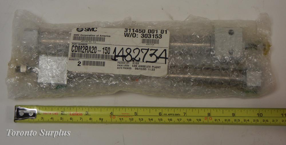 SMC Pneumatic Linear Actuator CDM2RA20-150-B54L cyl, rnd body, direct mt., CM2/CM3 Round Body Cylinder, Brand New / NOS