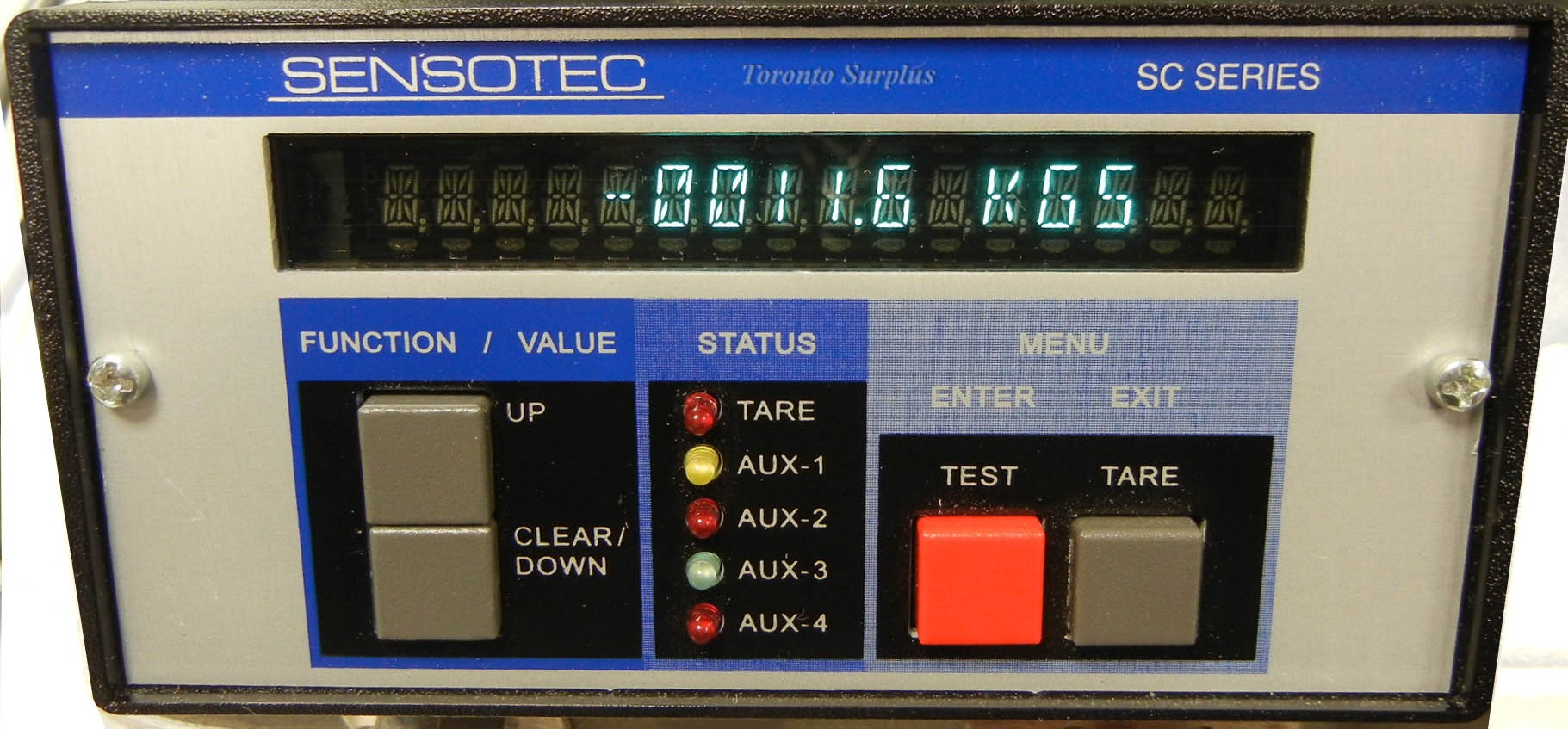 Sensotec SC Series Signal Conditioner 060-7863-07 / AG-300, Range 100 PSIG, 110 VAC