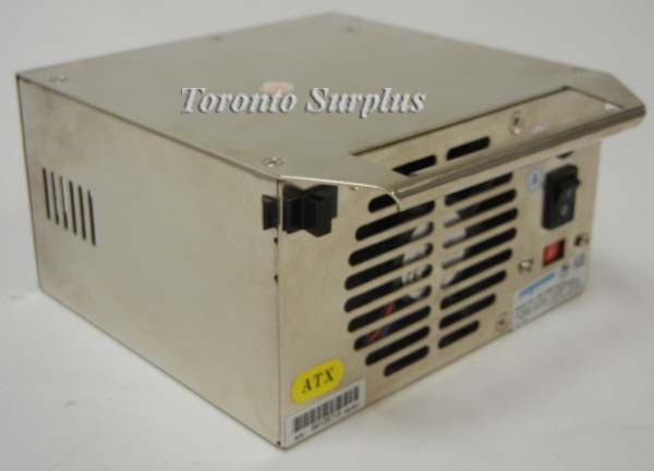 am  Sunpower RAS-2600 AC-DC Enclosed Power Supply, Input 115VAC, 8A / 230VAC, 4A. Output 3.3VDC, 20A / 12VDC, 15A. 300W Max.