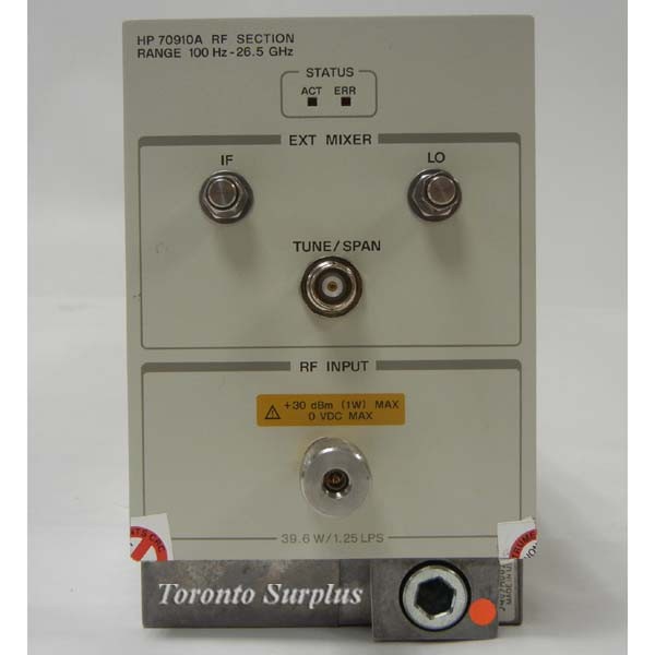 HP / Agilent 70910A 70000 Series RF Section Module 100Hz-26.5GHz for 70000A System