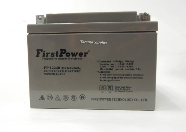 First Power Rechargeable, Sealed Lead Acid Battery,