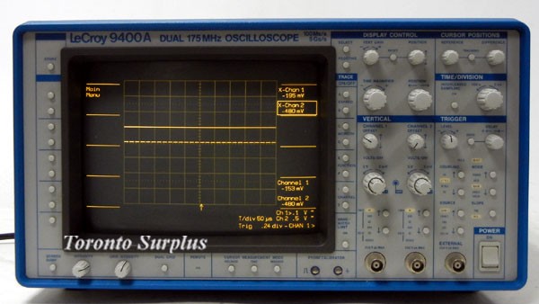 Lecroy 9400A Dual 175 MHz Digital Oscilloscope, 100 Ms/s, 5 Gs/s