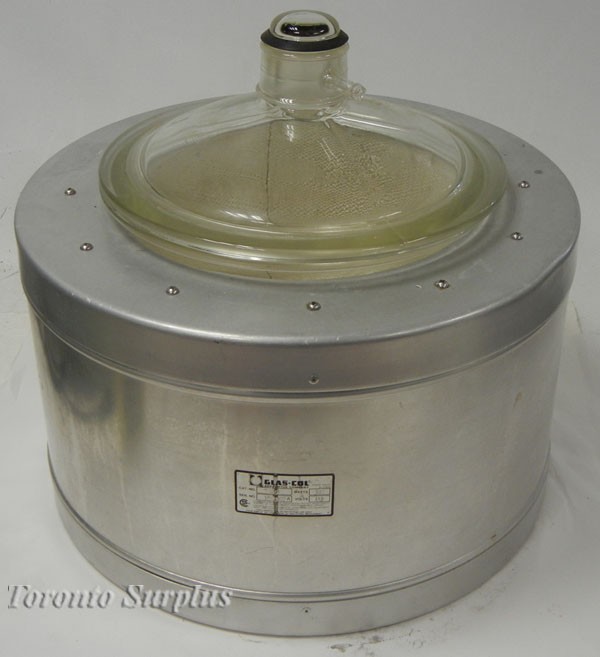 Glas-col Hemispherical High-temperature Heating Mantle with 12'' Spherical Flask, Aluminum Housing 