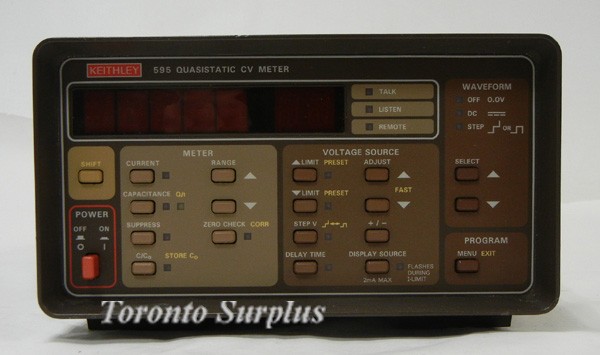 Keithley 595 Quasistatic CV Meter, 10fF-20nF, DC Current 1 fA-200uA, Output -20-20V, Max. Input 30V peak