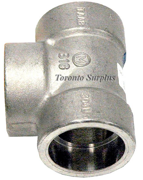 1 ½ x 1 3000 A/SA182 F304/F30 1L Stainless Steel SW Tee Reducer 3000 PSI 