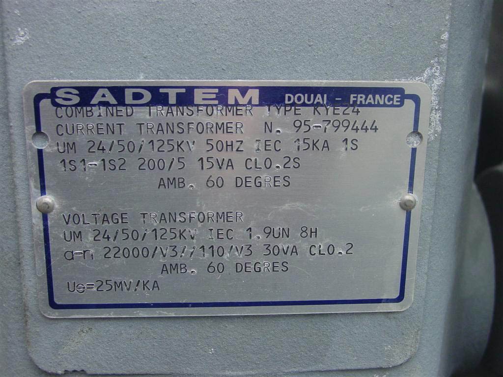 Sadtem KYE24 Combined Current / Voltage Outdoor Transformer
