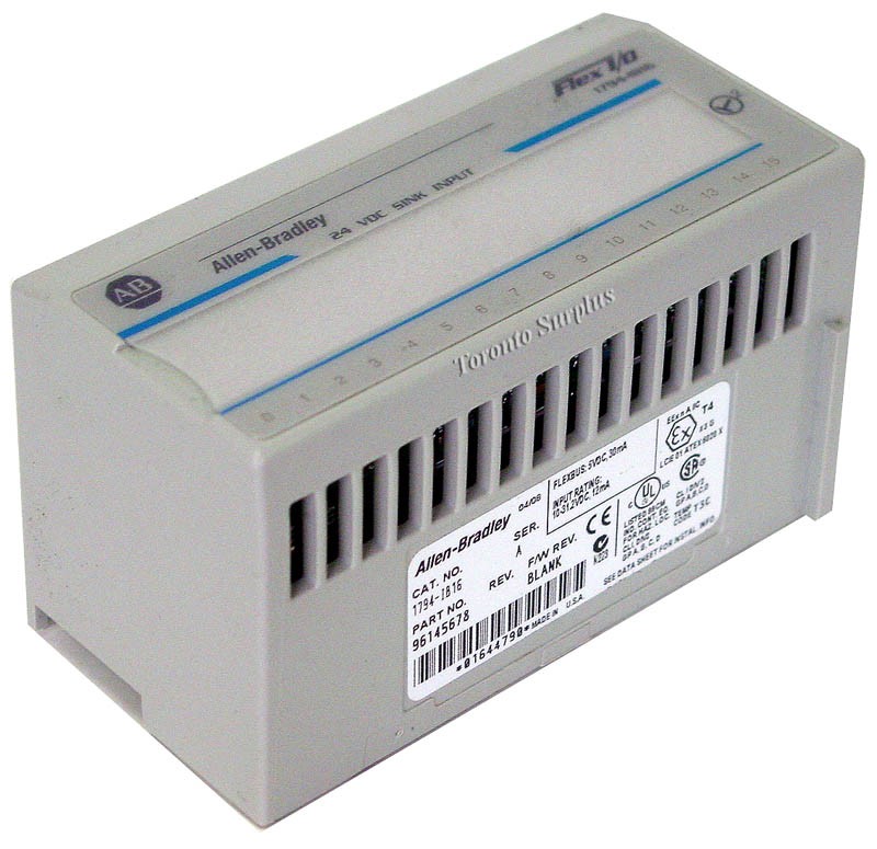 Allen Bradley 1794-IB16 / 1794IB16 / 1794-IB16I/A / 96145678 24 VDC Sink Input- Ser. A, F/W Blank